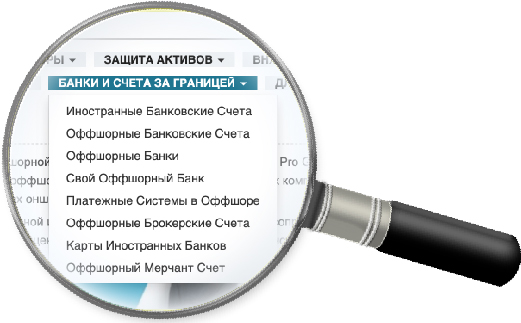 Разделы меню