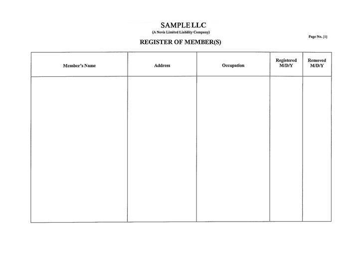 Register of Members