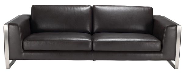 Sunpan Modern Bugatti Grain Leather Sofa