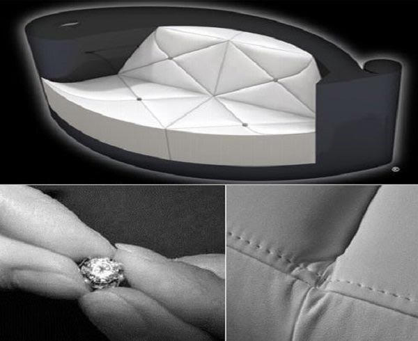 Plume Blanche Diamond Encrusted Sofa