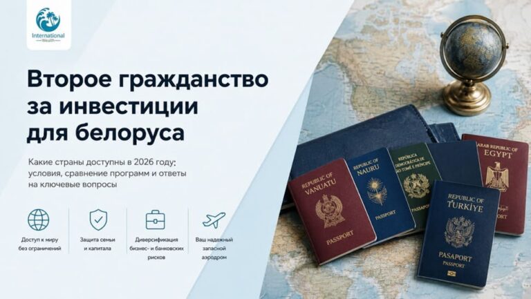 Где белорусу получить второе гражданство за инвестиции в 2026 году: сравнение доступных стран