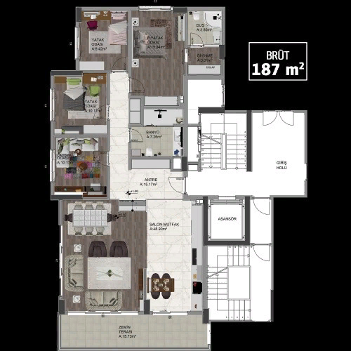5-комнатная LOFT квартира с личным садом