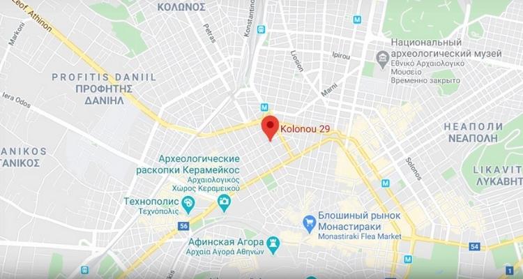 Расположение Kolonou на карте - картинка