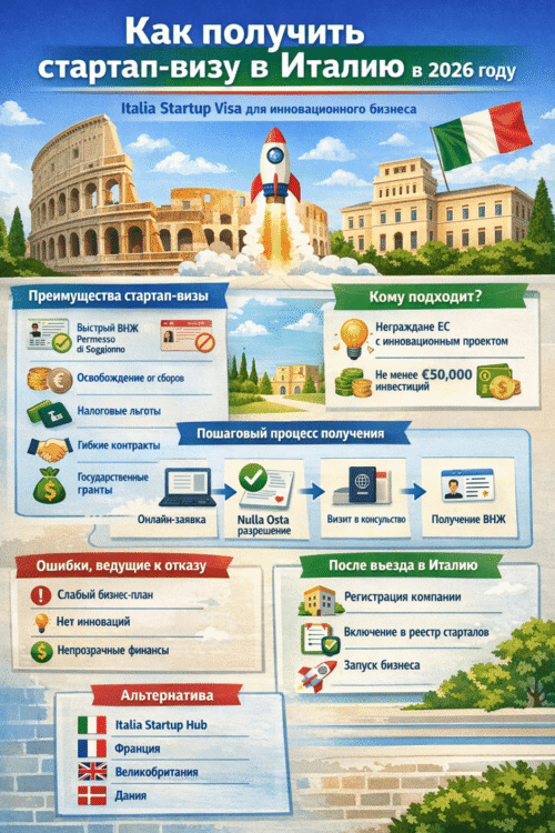 Виза в Италию инфографика