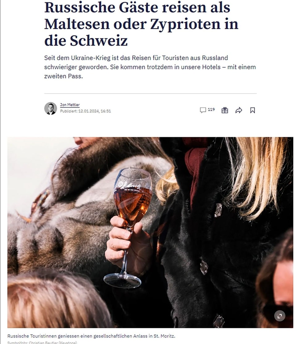 Швейцарская газета Tages-Anzeiger
