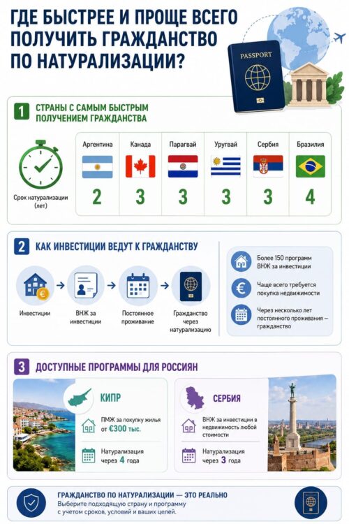 Где получить быстрое гражданство за инвестиции