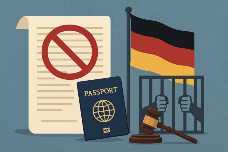 Какие нарушения иммиграционных законов Германии чреваты штрафами или тюрьмой?